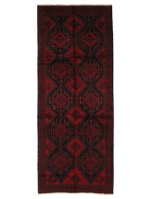  バルーチ 絨毯 155X386 オリエンタル 手織り 廊下 カーペット 黒 (ウール, )