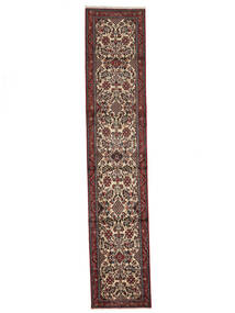 手織り マラバン 絨毯 80X397 ペルシャ ウール 絨毯 黒/深紅色の 小 絨毯 