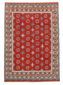 絨毯 オリエンタル アフガン Fine 210X300 深紅色の/茶 (ウール, アフガニスタン)