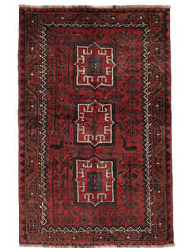 絨毯 シラーズ 絨毯 135X205 黒/深紅色の (ウール, ペルシャ/イラン)