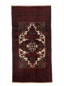  バルーチ 絨毯 90X180 オリエンタル 手織り 廊下 カーペット 黒 (ウール, ペルシャ/イラン)