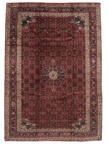 絨毯 ホセイナバード 218X305 黒/深紅色の (ウール, ペルシャ/イラン)