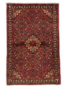 ホセイナバード 絨毯 103X160 オリエンタル 手織り 黒/深紅色の/濃い茶色 (ウール, ペルシャ/イラン)