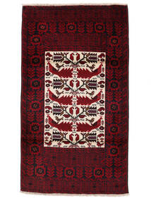 110X190 絨毯 オリエンタル バルーチ 黒/深紅色の (ウール, ペルシャ/イラン)