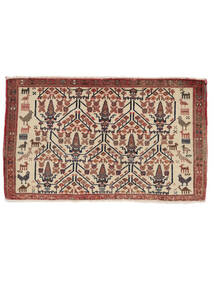  アフシャル/Sirjan 絨毯 54X90 オリエンタル 手織り 濃い茶色/薄茶色 (ウール, ペルシャ/イラン)