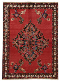 163X225 絨毯 アフシャル/Sirjan 絨毯 オリエンタル 手織り 深紅色の/黒 (ウール, ペルシャ/イラン)