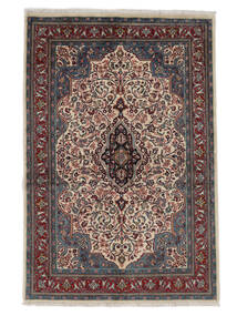 138X207 絨毯 サルーク Fine 絨毯 オリエンタル 黒/深紅色の (ウール, ペルシャ/イラン)