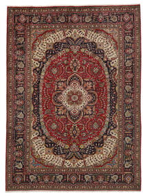 253X345 絨毯 オリエンタル タブリーズ 絨毯 黒/茶 大きな (ウール, ペルシャ/イラン)