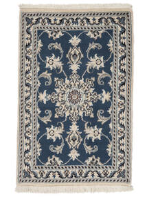  ナイン 絨毯 60X90 オリエンタル 手織り 黒/濃いグレー (ウール, ペルシャ/イラン)