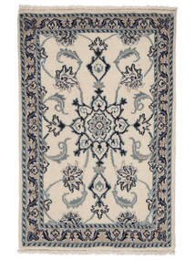  ナイン 絨毯 57X90 オリエンタル 手織り 濃いグレー/薄い灰色 (ウール, ペルシャ/イラン)
