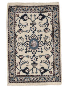  ナイン 絨毯 55X83 オリエンタル 手織り 黒/薄茶色 (ウール, ペルシャ/イラン)