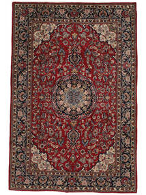  カシャン 絨毯 202X305 オリエンタル 手織り 黒/濃い茶色 (ウール, ペルシャ/イラン)