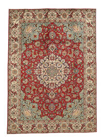 245X342 絨毯 タブリーズ 絨毯 オリエンタル 手織り 深紅色の/茶 (ウール, ペルシャ/イラン)
