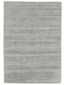  Wool/Bambusilk Loom - Indo 絨毯 204X292 モダン グレー/濃いグレー ()