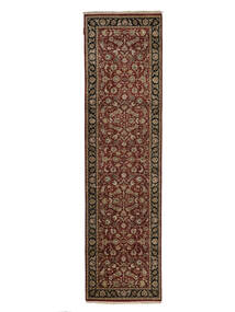 81X303 絨毯 オリエンタル サルーク American 絨毯 廊下 カーペット 茶/黒 (ウール, インド)