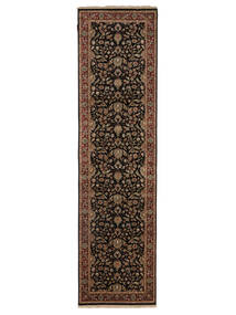 79X294 絨毯 オリエンタル サルーク American 絨毯 廊下 カーペット 黒/茶 (ウール, インド)