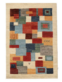  ギャッベ Loribaft 絨毯 103X153 モダン 手織り 濃い茶色/薄茶色 (ウール, インド)