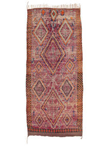  Berber Moroccan - Mid Atlas Vintage 絨毯 192X443 モダン 手織り 廊下 カーペット 深紅色の/茶 (ウール, )