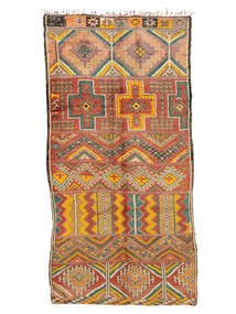 195X386 絨毯 Berber Moroccan - Mid Atlas Vintage モダン 廊下 カーペット 茶/ダークイエロー (ウール, モロッコ)