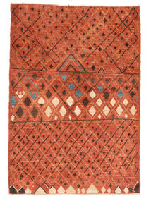  Moroccan Berber - Afghanistan 絨毯 124X183 モダン 手織り 深紅色の/赤 (ウール, )