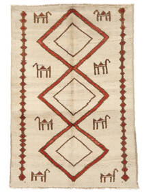  Moroccan Berber - Afghanistan 83X124 ウール 絨毯 ベージュ/オレンジ 小 絨毯 