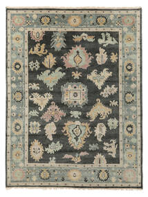 絨毯 オリエンタル ウサク インド 絨毯 233X300 深緑色の/黒 (ウール, インド)