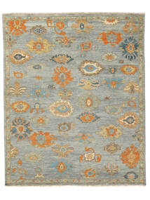  ウサク インド 絨毯 256X309 オリエンタル 手織り グリーン/深緑色の 大きな (ウール, )