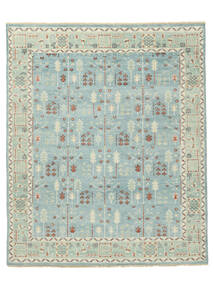  ウサク インド 絨毯 255X306 オリエンタル 手織り グリーン/茶 大きな (ウール, )