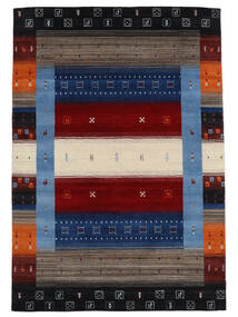 160X230 絨毯 ギャッベ ルーム モダン 黒/深紅色の (ウール, インド)