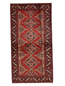 絨毯 ハマダン 絨毯 114X205 深紅色の/黒 (ウール, ペルシャ/イラン)