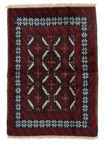 絨毯 オリエンタル バルーチ 絨毯 82X118 黒/深紅色の (ウール, ペルシャ/イラン)