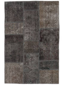 105X160 絨毯 Patchwork - Persien/Iran モダン 手織り 黒/茶 (ウール, ペルシャ/イラン)
