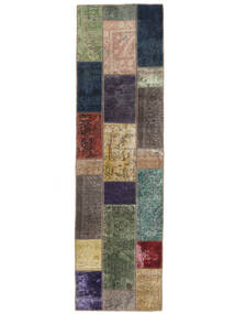 73X257 絨毯 Patchwork - Persien/Iran モダン 廊下 カーペット 黒/茶 (ウール, ペルシャ/イラン)