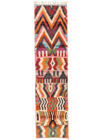 絨毯 Berber Moroccan - Mid Atlas 75X303 廊下 カーペット 赤/ベージュ (ウール, モロッコ)