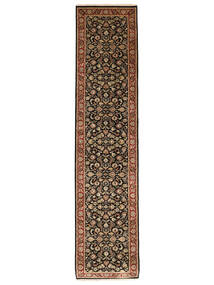 絨毯 サルーク American 絨毯 84X370 廊下 カーペット 茶/黒 ( インド)