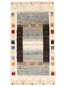 70X142 絨毯 ギャッベ Loribaft 絨毯 モダン 手織り ベージュ/茶 (ウール, インド)