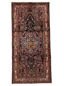 絨毯 オリエンタル ナハバンド 156X316 廊下 カーペット 黒/深紅色の (ウール, ペルシャ/イラン)