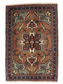 絨毯 オリエンタル アルデビル 絨毯 66X97 黒/深紅色の (ウール, ペルシャ/イラン)