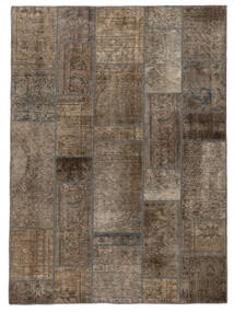  パッチワーク 絨毯 169X231 モダン 手織り 茶/黒 (ウール, )