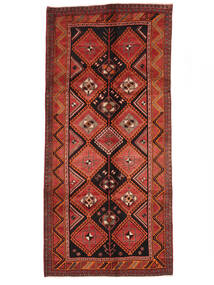  ロリ 絨毯 145X310 オリエンタル 手織り 廊下 カーペット 深紅色の/黒 (ウール, )