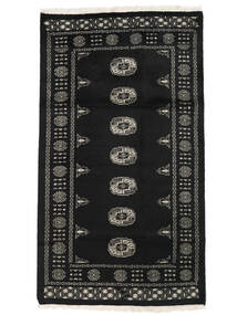  パキスタン ブハラ 2Ply 絨毯 95X169 オリエンタル 手織り 黒/ダークイエロー (ウール, )