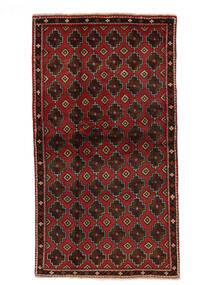  バルーチ 絨毯 105X193 オリエンタル 手織り 黒/深紅色の (ウール, )