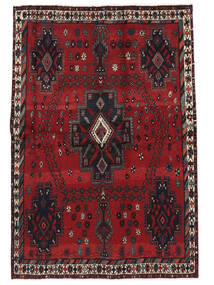  アフシャル 絨毯 162X236 オリエンタル 手織り 黒/深紅色の (ウール, )