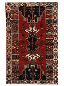 絨毯 オリエンタル シラーズ 絨毯 160X240 黒/深紅色の (ウール, ペルシャ/イラン)