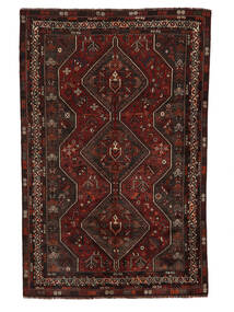 絨毯 手織り シラーズ 絨毯 167X254 黒/深紅色の (ウール, ペルシャ/イラン)
