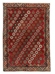 絨毯 ペルシャ カシュガイ 絨毯 155X224 深紅色の/黒 (ウール, ペルシャ/イラン)