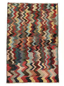 117X177 絨毯 Moroccan Berber - Afghanistan モダン 深紅色の/黒 (ウール, アフガニスタン)