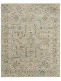 絨毯 オリエンタル ウサク インド 絨毯 243X302 グリーン/深緑色の (ウール, インド)