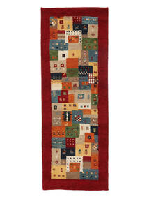 手織り ギャッベ インド Fine 絨毯 80X200 ウール 絨毯 深紅色の/オレンジ 小 絨毯 