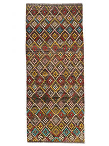  Moroccan Berber - Afghanistan 81X196 ウール 絨毯 茶/黒 小 絨毯 